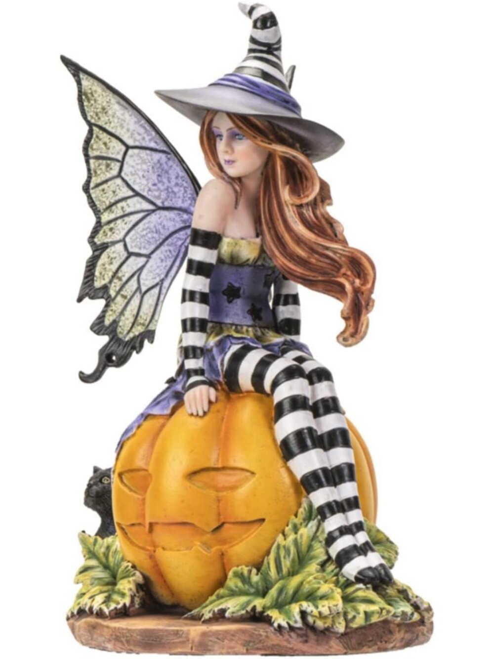 Fairy Witch Pumpkin Figurine for Indoor/Outdoor Decor, Halloween & Fairy - Picture 3 of 7